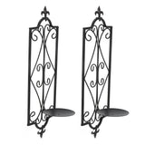 2pcs Wall Sconce Candle Holder Hanging Iron Wall Candle Sconce Holder Wall Decorations for Living Room Dining Room - Close-Up Angle