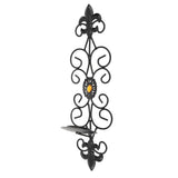 Wall Candle Holders Retro Diamond Encrusted Candlestick for Living Room Bedroom Decorations - Front View