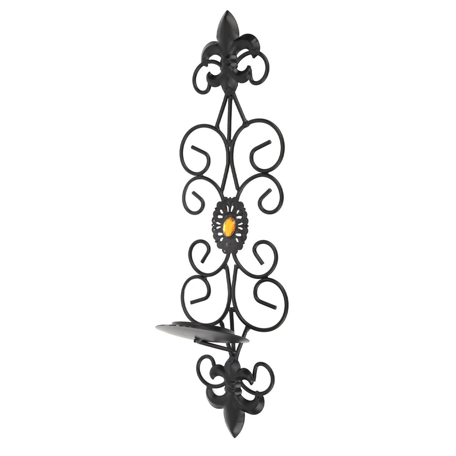 Wall Candle Holders Retro Diamond Encrusted Candlestick for Living Room Bedroom Decorations