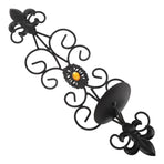 Wall Candle Holders Retro Diamond Encrusted Candlestick for Living Room Bedroom Decorations