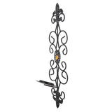 Wall Candle Holders Retro Diamond Encrusted Candlestick for Living Room Bedroom Decorations - Rear View