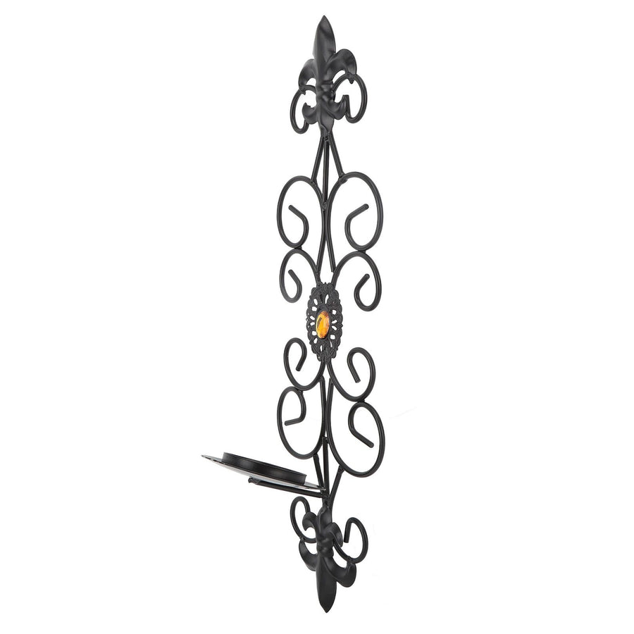 Wall Candle Holders Retro Diamond Encrusted Candlestick for Living Room Bedroom Decorations