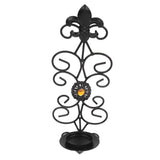Wall Candle Holders Retro Diamond Encrusted Candlestick for Living Room Bedroom Decorations - Low Angle