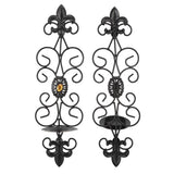 Wall Candle Holders Retro Diamond Encrusted Candlestick for Living Room Bedroom Decorations - Extra Image