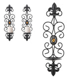Wall Candle Holders Retro Diamond Encrusted Candlestick for Living Room Bedroom Decorations - Extra Image