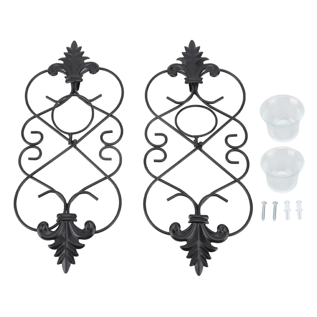 2PCS Wall Hanging Candle Holder Iron Hanging Wall Candle Holders for Home Decoration Weddings Events