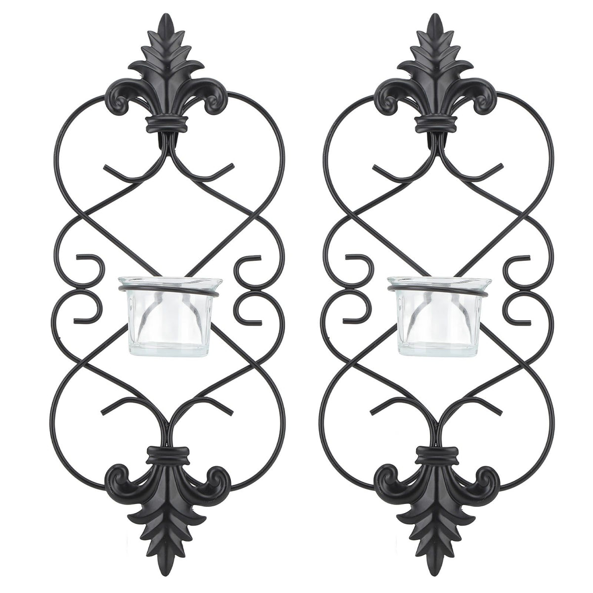 2PCS Wall Hanging Candle Holder Iron Hanging Wall Candle Holders for Home Decoration Weddings Events