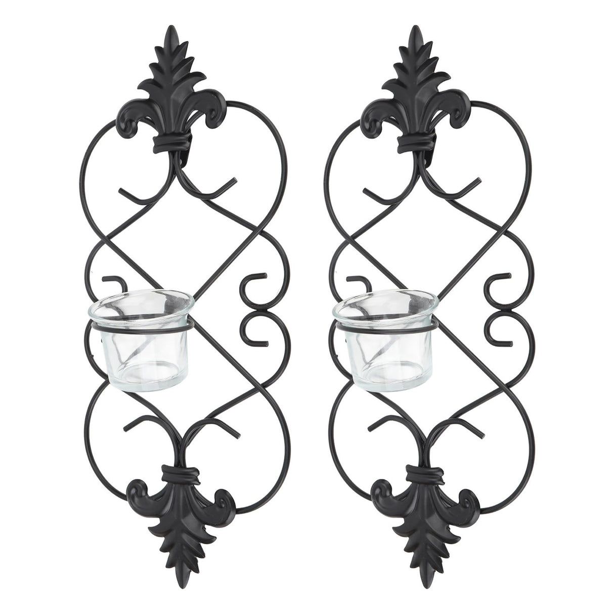 2PCS Wall Hanging Candle Holder Iron Hanging Wall Candle Holders for Home Decoration Weddings Events