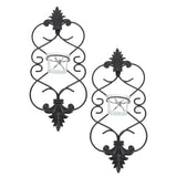 2PCS Wall Hanging Candle Holder Iron Hanging Wall Candle Holders for Home Decoration Weddings Events
