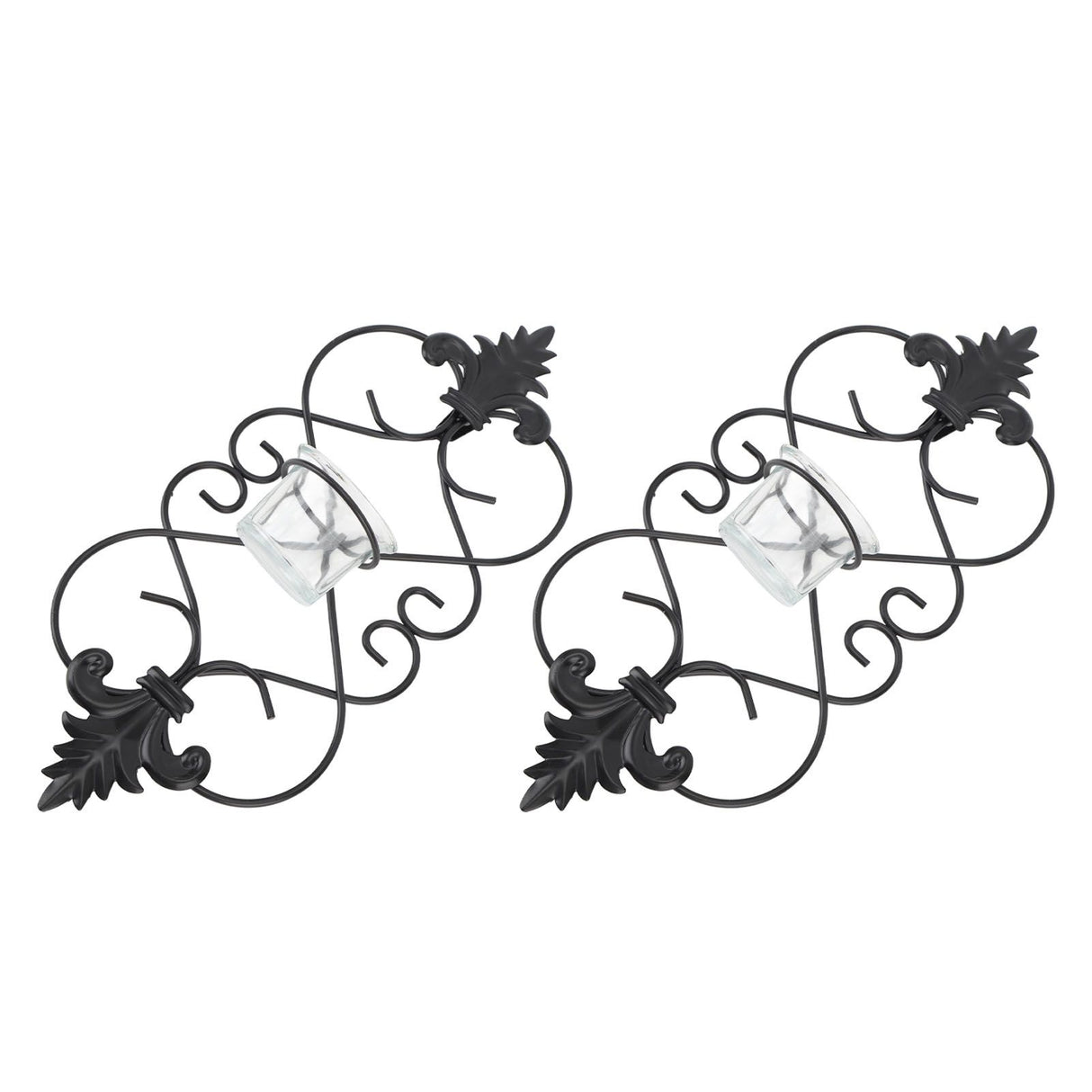 2PCS Wall Hanging Candle Holder Iron Hanging Wall Candle Holders for Home Decoration Weddings Events