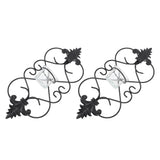 2PCS Wall Hanging Candle Holder Iron Hanging Wall Candle Holders for Home Decoration Weddings Events - Close-Up Angle