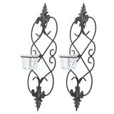 2PCS Wall Hanging Candle Holder Iron Hanging Wall Candle Holders for Home Decoration Weddings Events