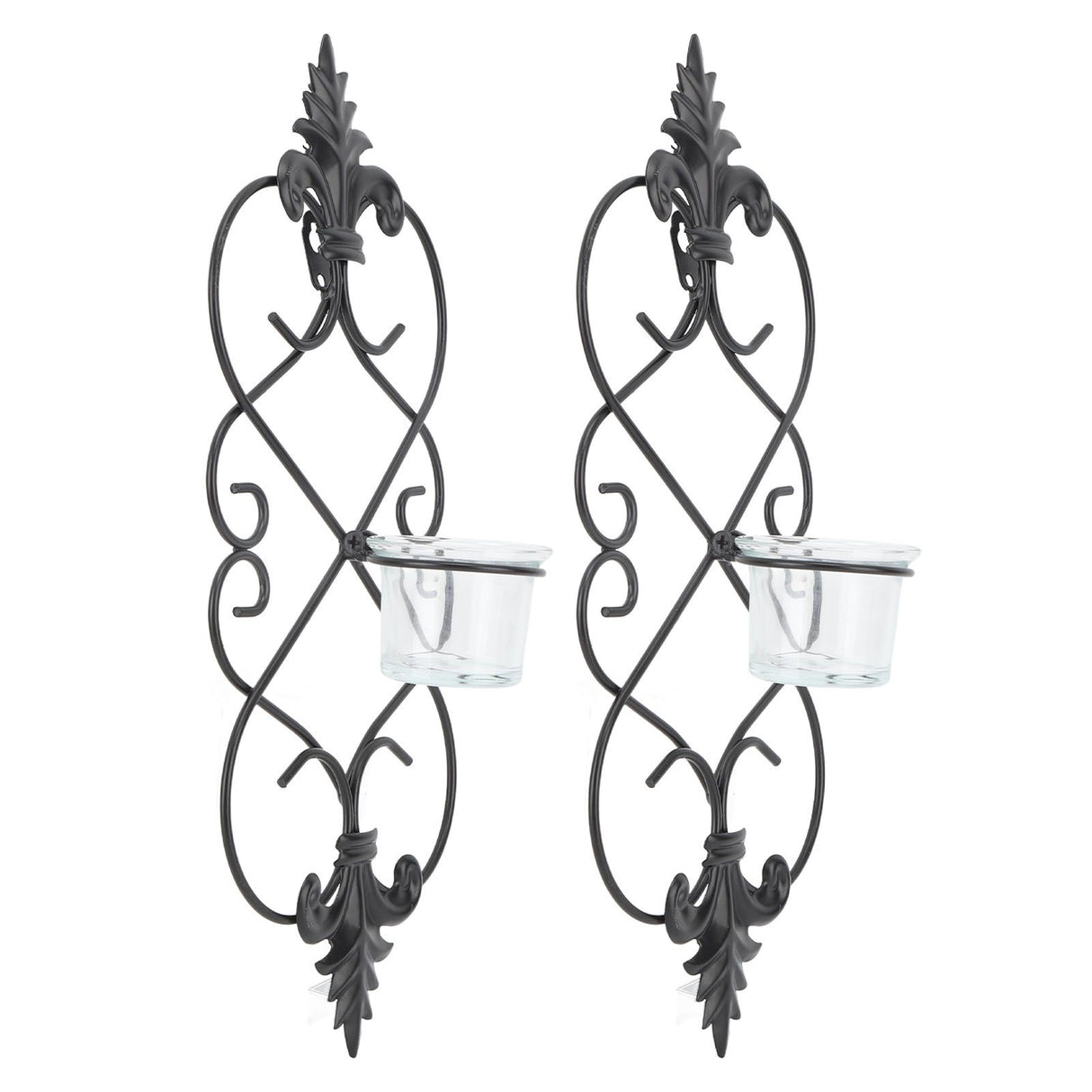 2PCS Wall Hanging Candle Holder Iron Hanging Wall Candle Holders for Home Decoration Weddings Events
