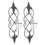 2PCS Wall Hanging Candle Holder Iron Hanging Wall Candle Holders for Home Decoration Weddings Events - Extra Image