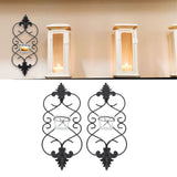 2PCS Wall Hanging Candle Holder Iron Hanging Wall Candle Holders for Home Decoration Weddings Events - Extra Image