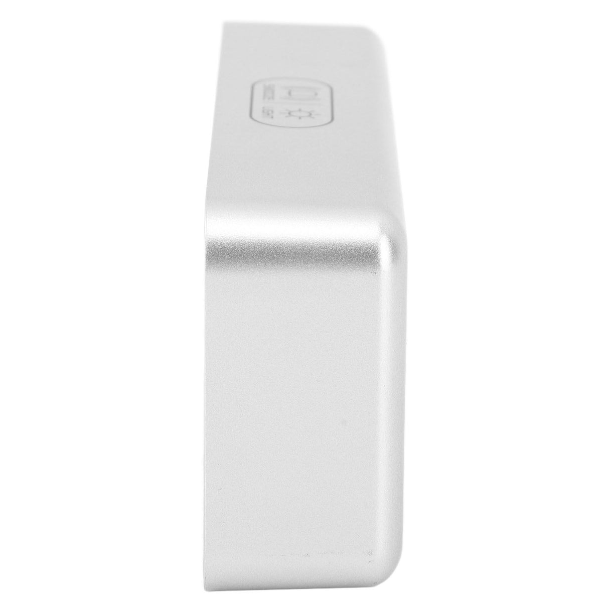 Mirror LED Alarm Clock Two Sets of Alarm Rechargeable Voice Activated Digital Clock for Bedrooms Bedside Desk Silver