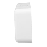 Mirror LED Alarm Clock Two Sets of Alarm Rechargeable Voice Activated Digital Clock for Bedrooms Bedside Desk White