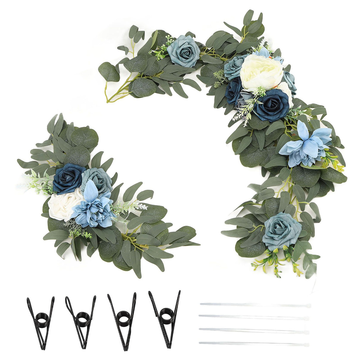 Faux Flower Swag Set Artificial Flower Arch Decor Wedding Welcome Reception Ceremony Signs Decorations 18058-HL