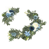 Faux Flower Swag Set Artificial Flower Arch Decor Wedding Welcome Reception Ceremony Signs Decorations 18058-HL - 45-Degree Angle