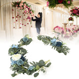 Faux Flower Swag Set Artificial Flower Arch Decor Wedding Welcome Reception Ceremony Signs Decorations 18058-HL - Extra Image