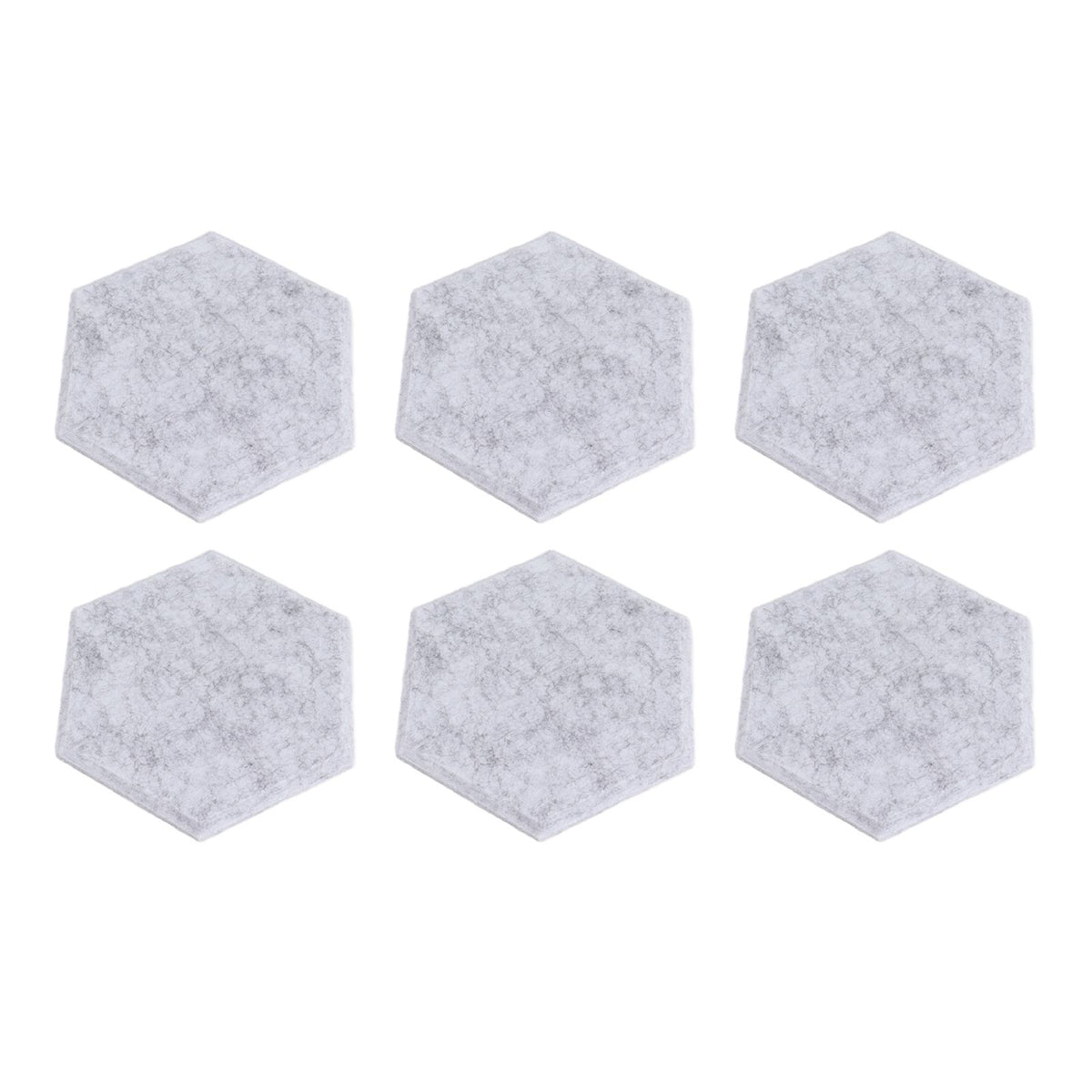 12PCS Hexagon Acoustic Panels High Density Sound Absorbing Panels Sound Proof Beveled Edge Wall Panels 14x12x7cm Light Gray