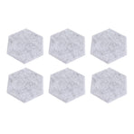 12PCS Hexagon Acoustic Panels High Density Sound Absorbing Panels Sound Proof Beveled Edge Wall Panels 14x12x7cm Light Gray