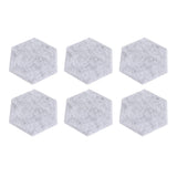 12PCS Hexagon Acoustic Panels High Density Sound Absorbing Panels Sound Proof Beveled Edge Wall Panels 14x12x7cm Light Gray - Front View