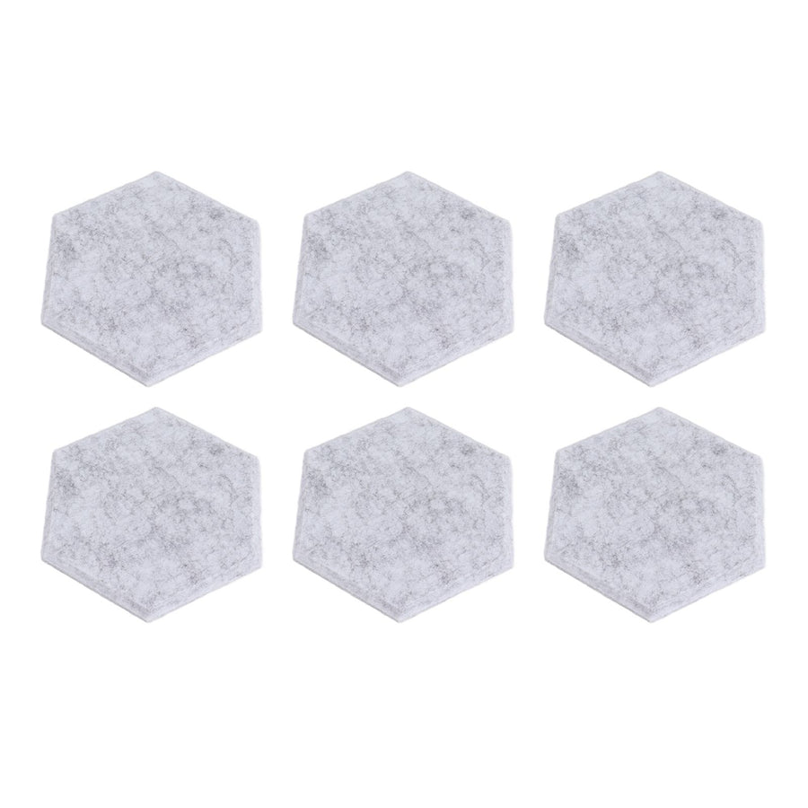 12PCS Hexagon Acoustic Panels High Density Sound Absorbing Panels Sound Proof Beveled Edge Wall Panels 14x12x7cm Light Gray