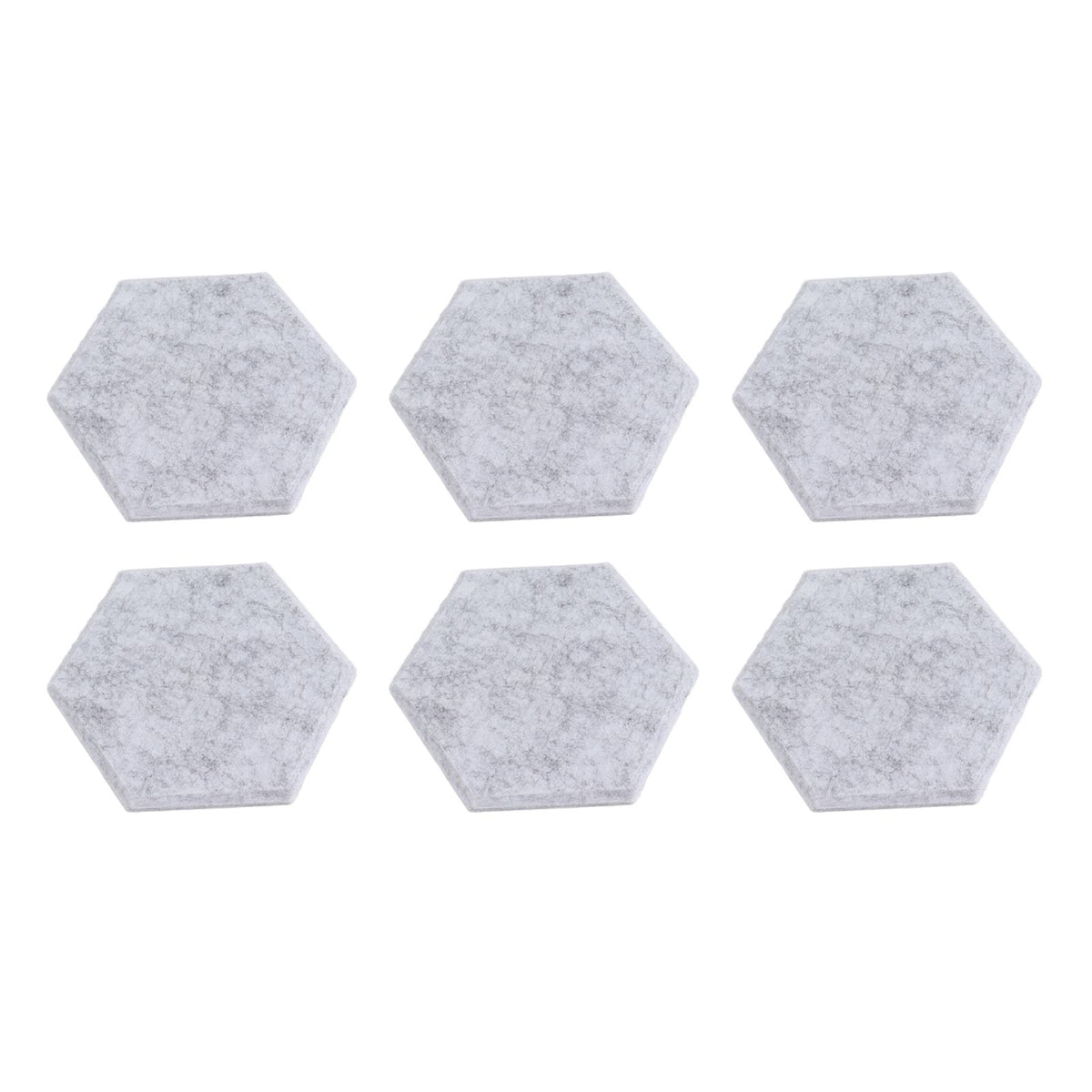 12PCS Hexagon Acoustic Panels High Density Sound Absorbing Panels Sound Proof Beveled Edge Wall Panels 14x12x7cm Light Gray