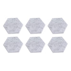 12PCS Hexagon Acoustic Panels High Density Sound Absorbing Panels Sound Proof Beveled Edge Wall Panels 14x12x7cm Light Gray