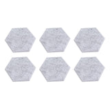 12PCS Hexagon Acoustic Panels High Density Sound Absorbing Panels Sound Proof Beveled Edge Wall Panels 14x12x7cm Light Gray - Side View