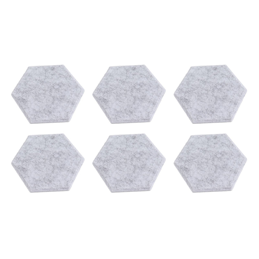 12PCS Hexagon Acoustic Panels High Density Sound Absorbing Panels Sound Proof Beveled Edge Wall Panels 14x12x7cm Light Gray