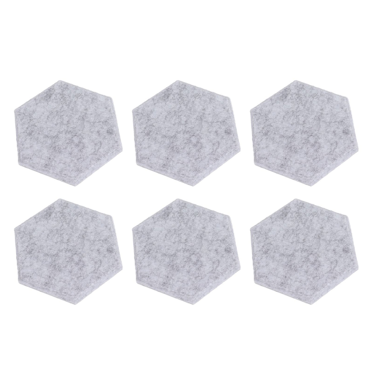 12PCS Hexagon Acoustic Panels High Density Sound Absorbing Panels Sound Proof Beveled Edge Wall Panels 14x12x7cm Light Gray