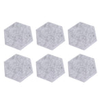 12PCS Hexagon Acoustic Panels High Density Sound Absorbing Panels Sound Proof Beveled Edge Wall Panels 14x12x7cm Light Gray