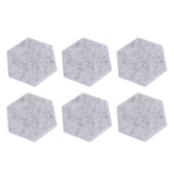 12PCS Hexagon Acoustic Panels High Density Sound Absorbing Panels Sound Proof Beveled Edge Wall Panels 14x12x7cm Light Gray - Top-Down View