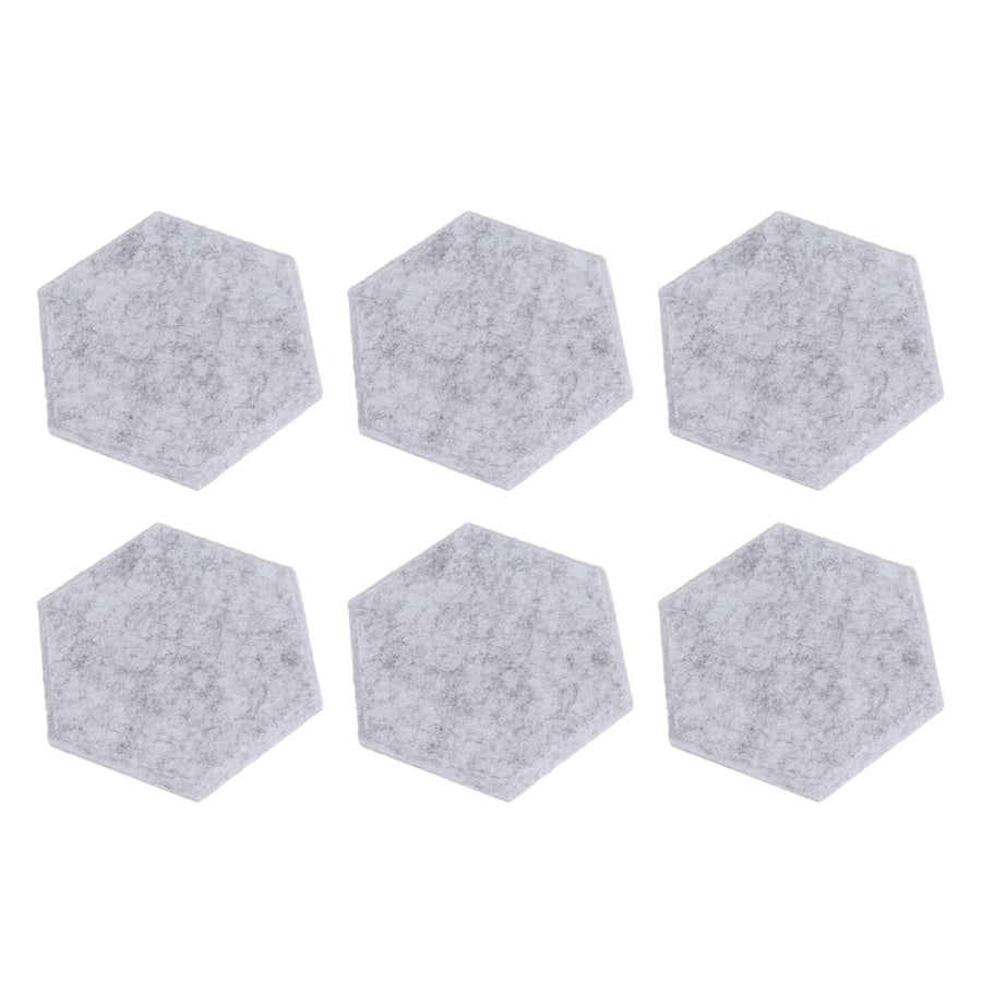 12PCS Hexagon Acoustic Panels High Density Sound Absorbing Panels Sound Proof Beveled Edge Wall Panels 14x12x7cm Light Gray