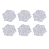 12PCS Hexagon Acoustic Panels High Density Sound Absorbing Panels Sound Proof Beveled Edge Wall Panels 14x12x7cm Light Gray - Rear View