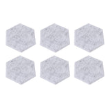 12PCS Hexagon Acoustic Panels High Density Sound Absorbing Panels Sound Proof Beveled Edge Wall Panels 14x12x7cm Light Gray
