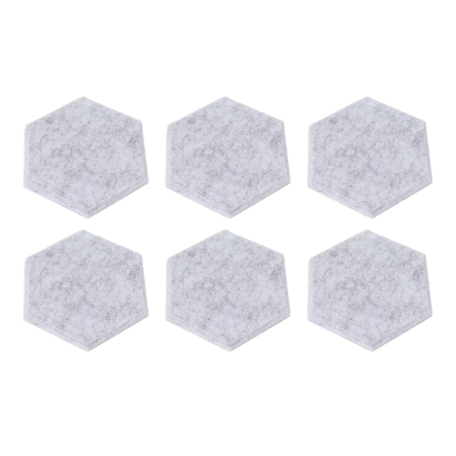 12PCS Hexagon Acoustic Panels High Density Sound Absorbing Panels Sound Proof Beveled Edge Wall Panels 14x12x7cm Light Gray
