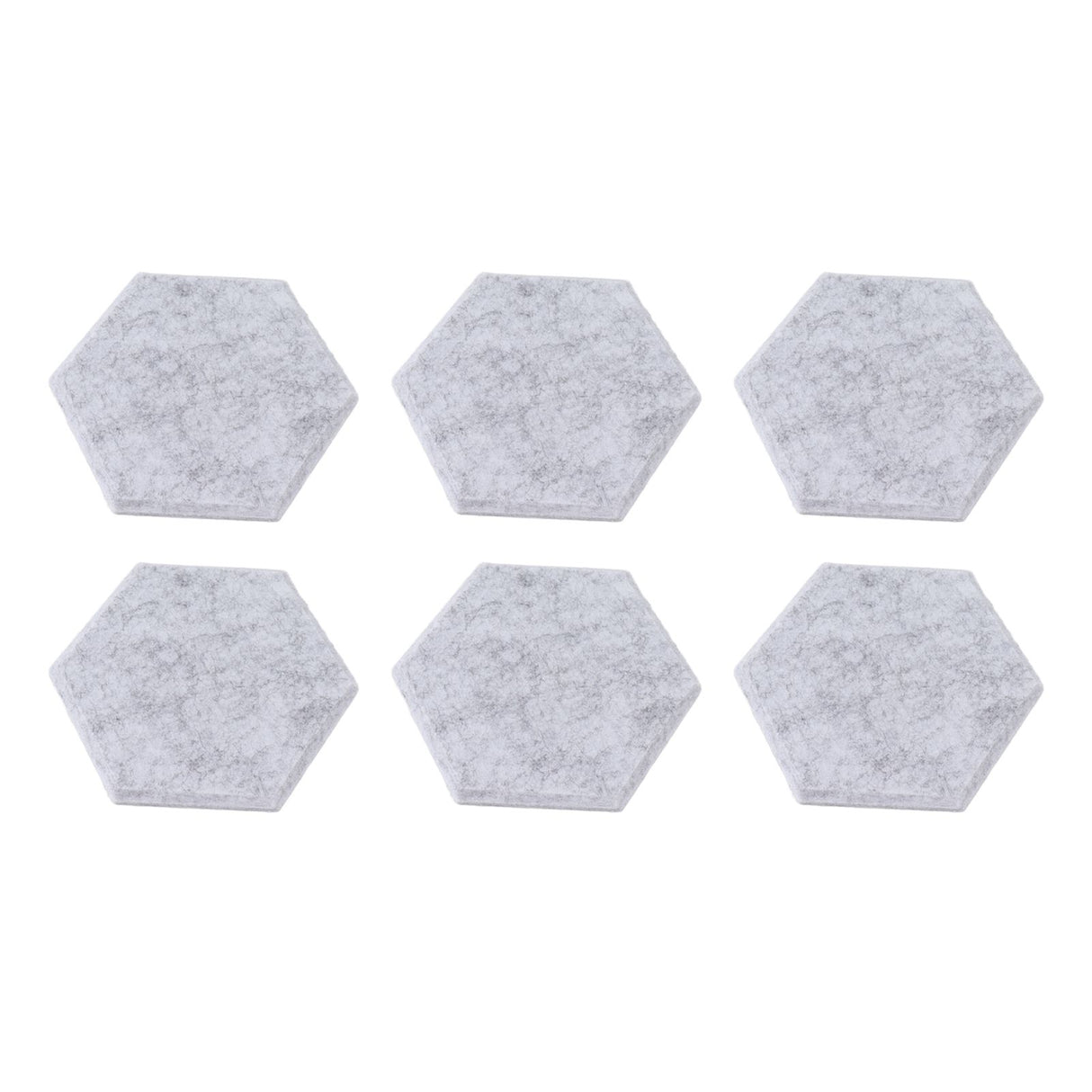 12PCS Hexagon Acoustic Panels High Density Sound Absorbing Panels Sound Proof Beveled Edge Wall Panels 14x12x7cm Light Gray