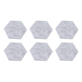 12PCS Hexagon Acoustic Panels High Density Sound Absorbing Panels Sound Proof Beveled Edge Wall Panels 14x12x7cm Light Gray