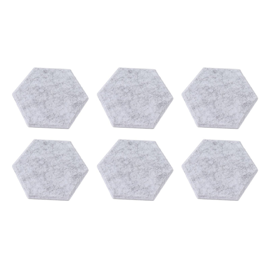 12PCS Hexagon Acoustic Panels High Density Sound Absorbing Panels Sound Proof Beveled Edge Wall Panels 14x12x7cm Light Gray