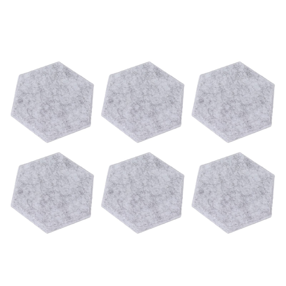 12PCS Hexagon Acoustic Panels High Density Sound Absorbing Panels Sound Proof Beveled Edge Wall Panels 14x12x7cm Light Gray