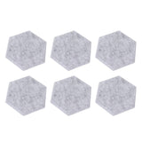 12PCS Hexagon Acoustic Panels High Density Sound Absorbing Panels Sound Proof Beveled Edge Wall Panels 14x12x7cm Light Gray