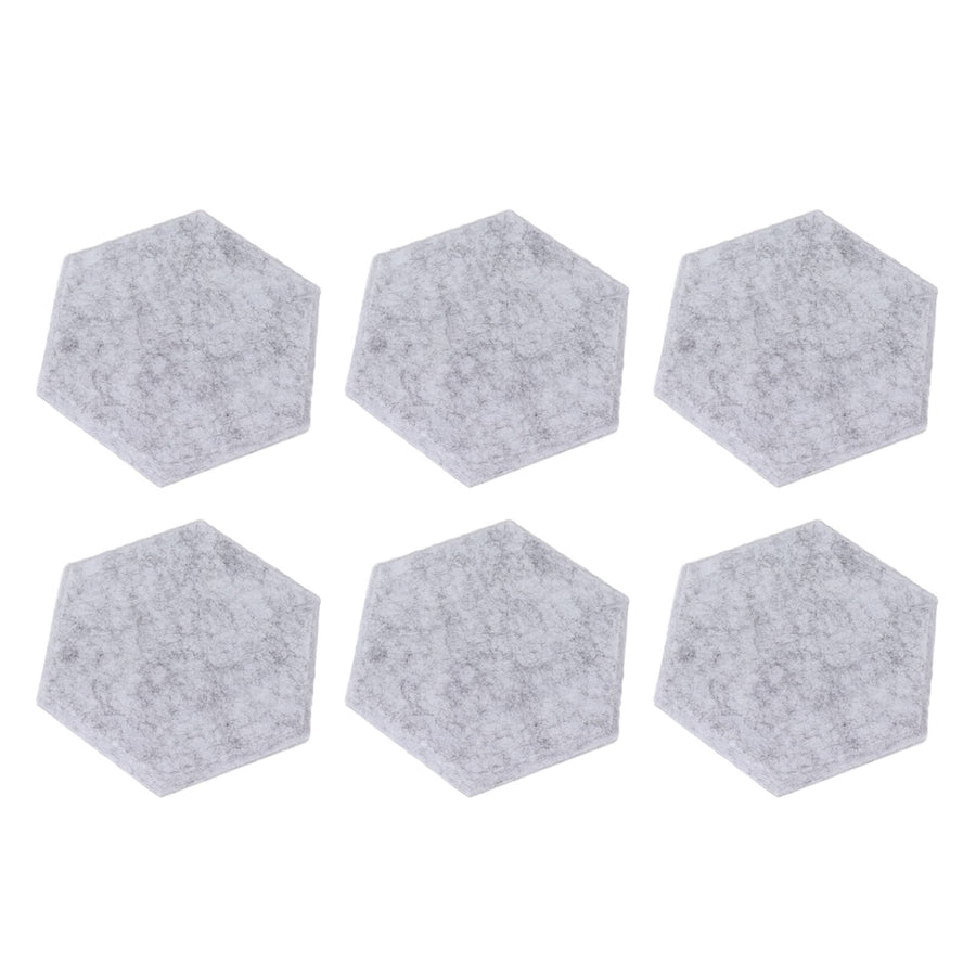 12PCS Hexagon Acoustic Panels High Density Sound Absorbing Panels Sound Proof Beveled Edge Wall Panels 14x12x7cm Light Gray