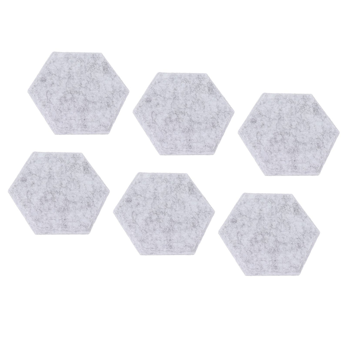 12PCS Hexagon Acoustic Panels High Density Sound Absorbing Panels Sound Proof Beveled Edge Wall Panels 14x12x7cm Light Gray