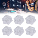 12PCS Hexagon Acoustic Panels High Density Sound Absorbing Panels Sound Proof Beveled Edge Wall Panels 14x12x7cm Light Gray - Extra Image