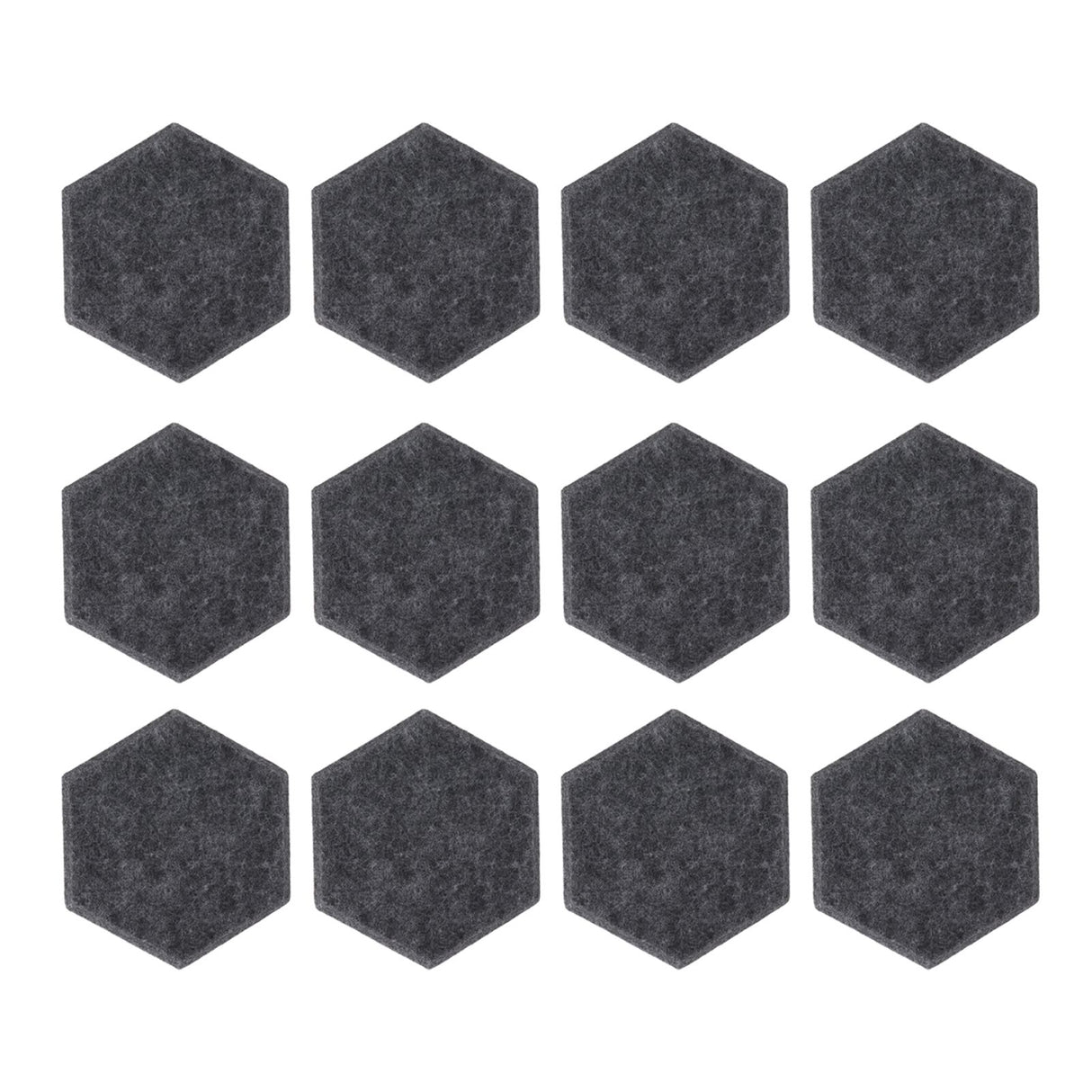 12PCS Hexagon Acoustic Panels High Density Sound Absorbing Panels Sound Proof Beveled Edge Wall Panels 14x12x7cm Dark Gray