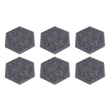 12PCS Hexagon Acoustic Panels High Density Sound Absorbing Panels Sound Proof Beveled Edge Wall Panels 14x12x7cm Dark Gray - Front View