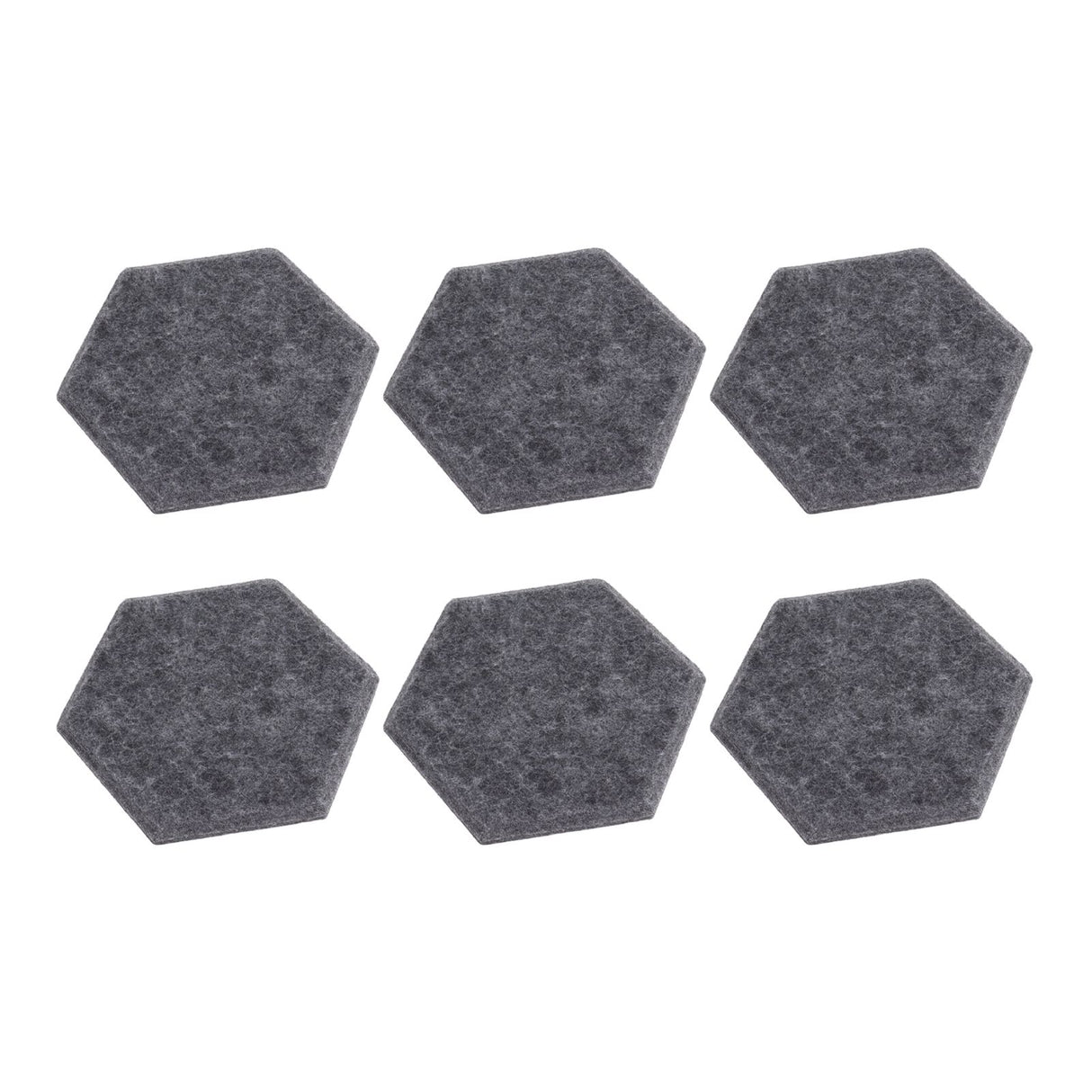 12PCS Hexagon Acoustic Panels High Density Sound Absorbing Panels Sound Proof Beveled Edge Wall Panels 14x12x7cm Dark Gray